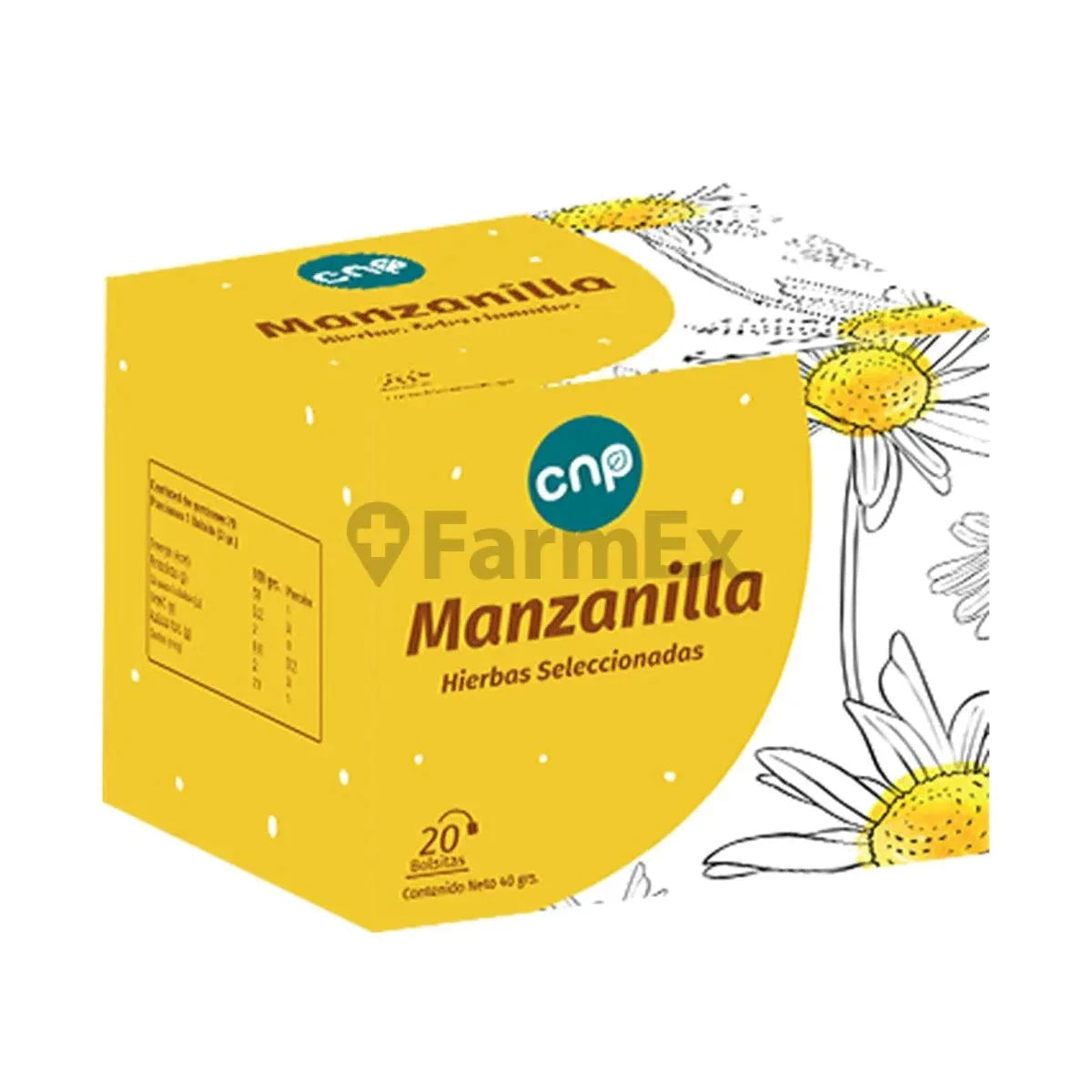 Manzanilla "Hierbas Seleccionadas" x 20 bolsitas Farmex-MiaHealth-Persistente